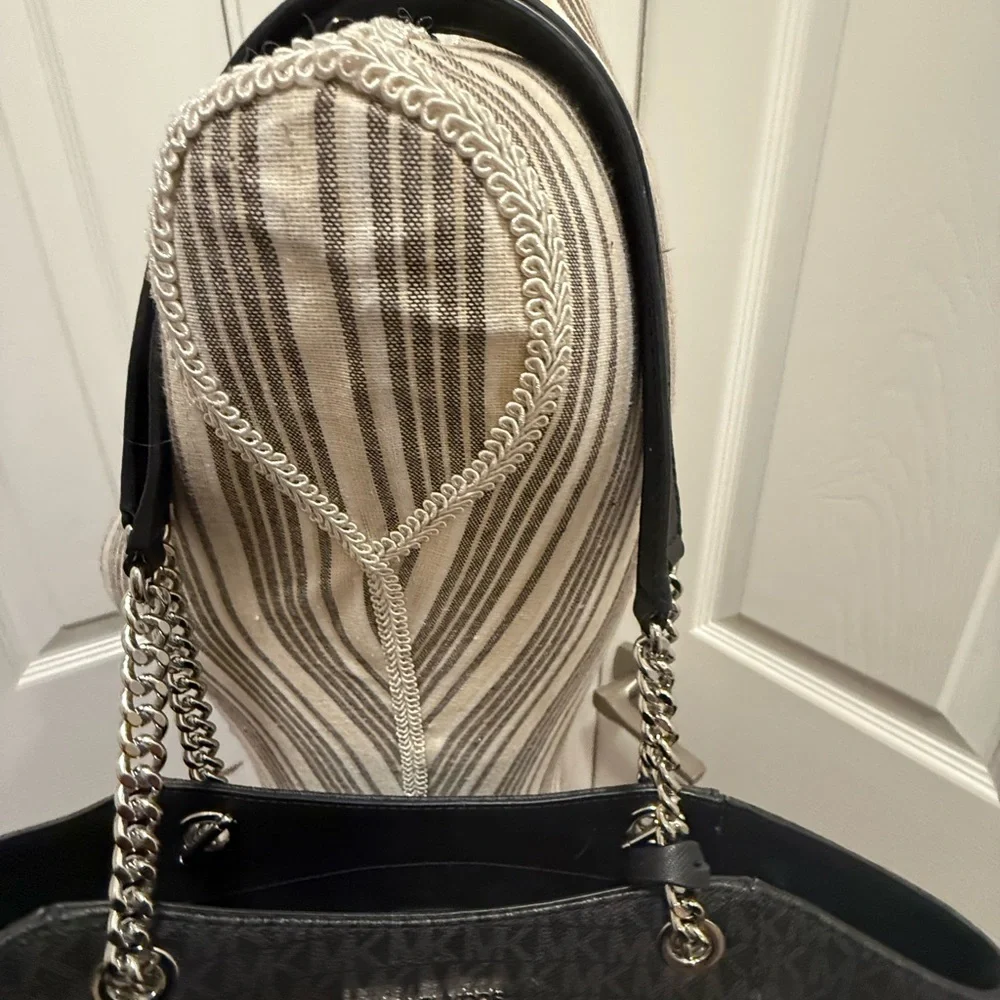Michael Kors Charcoal Gray Black Tote Bag